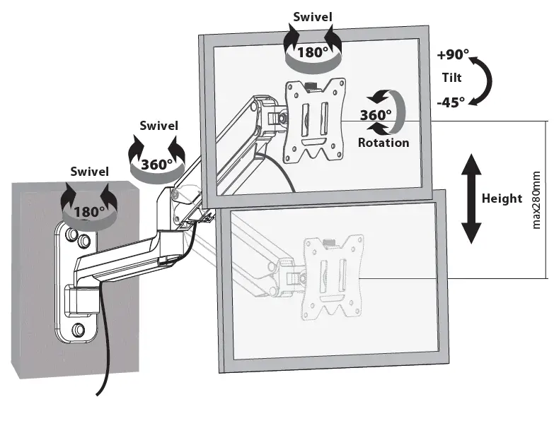 MOUNTUP-MU2001-Polished-Aluminium-Single-Monitor-Wall-Mount-fig- (18)