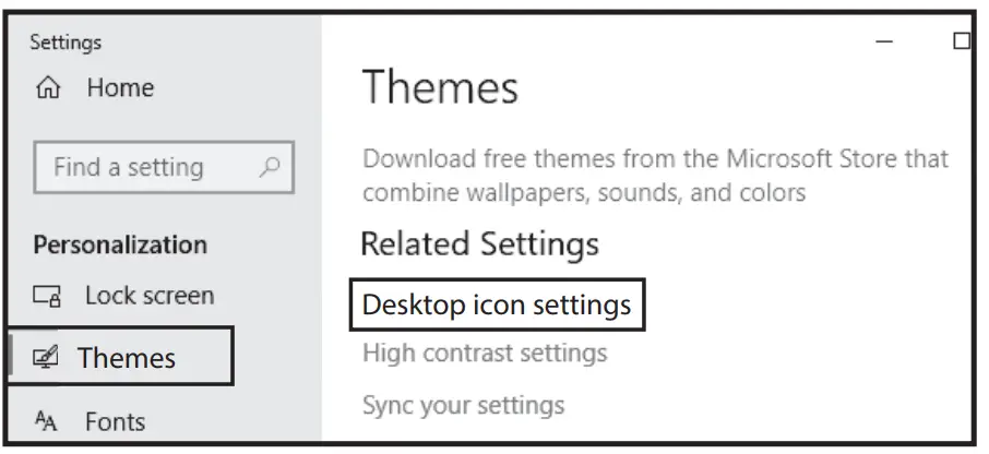 Desktop icon settings