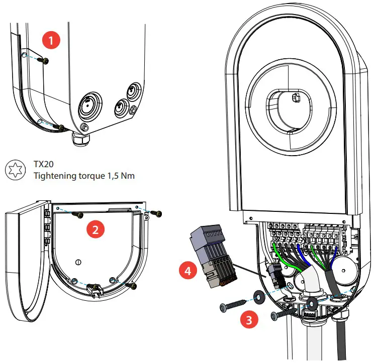 ENSTO RAK131B One Home 36kW Charging Station - plug holder