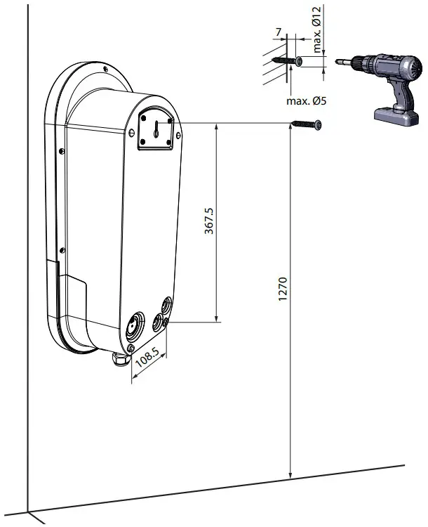 ENSTO RAK131B One Home 36kW Charging Station - vertical