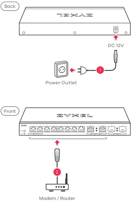ZYXEL XGS1210-12 12-Port Web-Managed Multi-Gigabit - Hardware Installation
