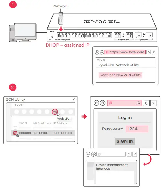 ZYXEL XGS1210-12 12-Port Web-Managed Multi-Gigabit - Manage Your Device