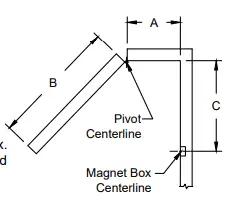 ABH 2300 C28 Surface Mount Magnetic Door Holder 6
