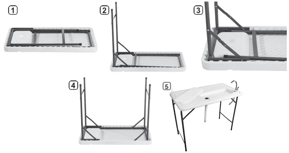 VALLEY BP131577 4 Foot Portable Fish Cleaning Table - Figure 1