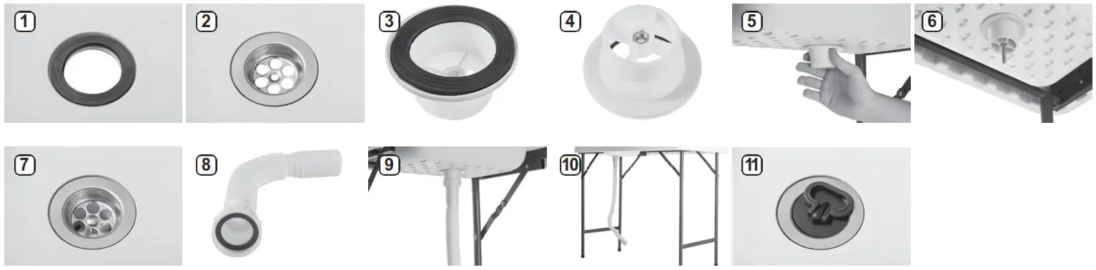 VALLEY BP131577 4 Foot Portable Fish Cleaning Table - Figure 3