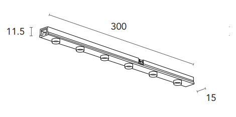 LIGHTINOVA CLIXX MICRO Magnetic Track System 1 Meter - DOT 06