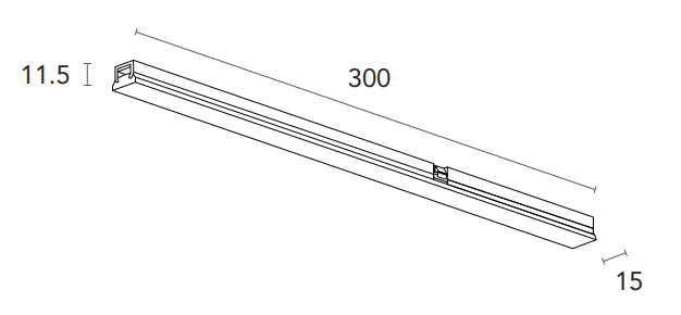 LIGHTINOVA CLIXX MICRO Magnetic Track System 1 Meter - LINE 30