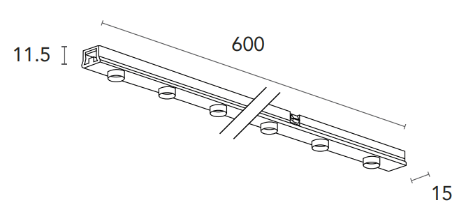 LIGHTINOVA CLIXX MICRO Magnetic Track System 1 Meter - fig 2