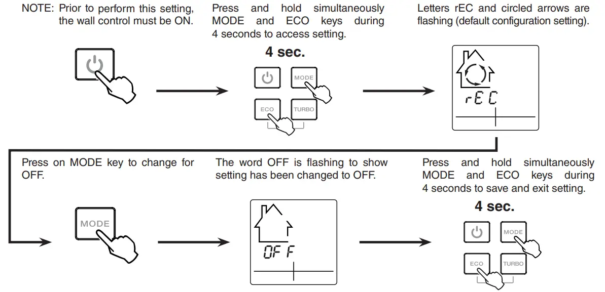 VENMAR VB0313 Fresh Air Systems - perform this setting