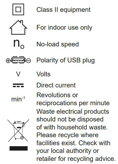 RYOBI ERGO-A2 ERGO 4V Cordless Screwdriver Kit Instruction Manual - SYMBOLS