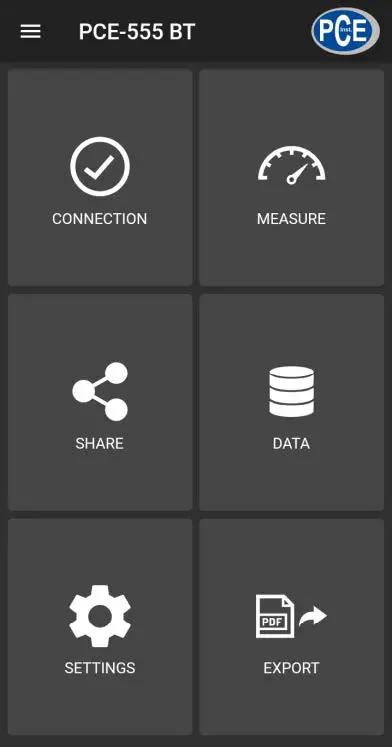 PCE-Instruments-PCE-555BT-Humidity-Meter-App-1