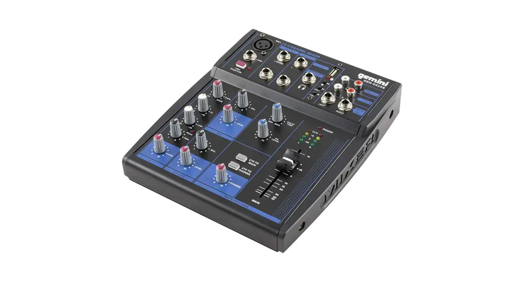 Gemini Gem-5usb Portable Mixing Console User Guide