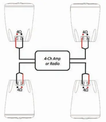 BOSS MRWT40 UTV Roll Bar Speaker System --- EXPANDED