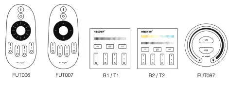 Mi-Light FUT035W MiBoxer LED Controller - Compatible with following remote controls