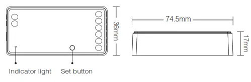 Mi-Light FUT035W MiBoxer LED Controller -Product Parameter