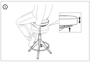 IKEA TROLLBERGET Active Sit Stand Support Grann Beige - fig124