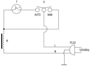 Dyna Glo Wall Heater Fan WHF100 -Electrical Wiring Diagram