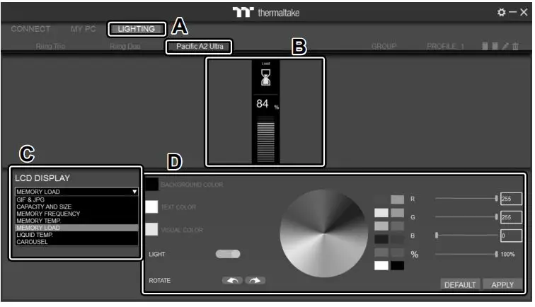 thermaltake CL-W333-CU00SW-A Pacific A2 Ultra Memory Water Block - LIGHTING