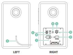 Majority D40 Bookshelf Speakers-BACK