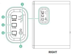 Majority D40 Bookshelf Speakers-SIDE