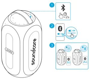 Soundcore A3390Z12 Rave Partycast Portable Bluetooth Speaker-Cast