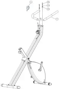 ITSU IS0149 Aire Fitness Machine Bike - handlebar