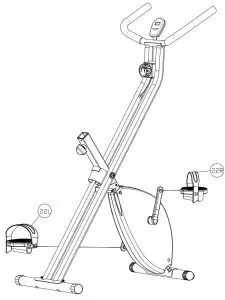 ITSU IS0149 Aire Fitness Machine Bike - pedal