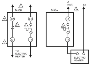 Honeywell T410AB Line Voltage Electric Heat Thermostats - fig