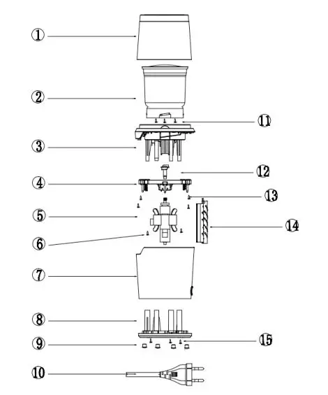 CHAMPION CHKK310 Electric Coffee Grinder - Specifications