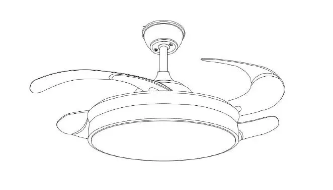 Qazqa 102709 Ceiling Fan With Black Led Instruction Manual