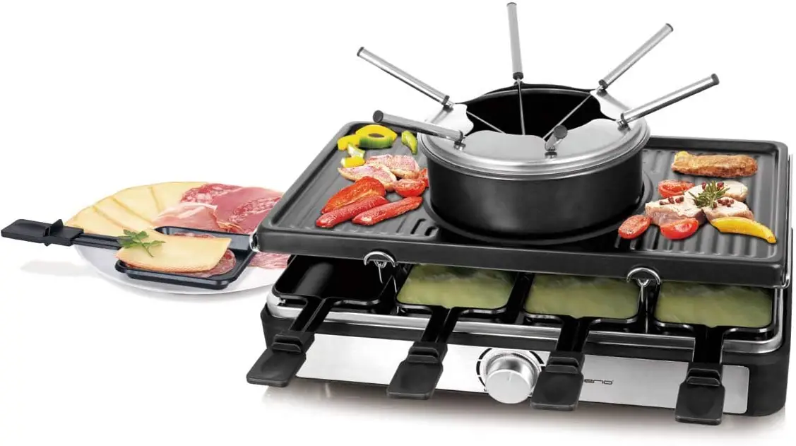 Emerio Rg-124930 3 In 1 Eaclette Grill And Cheese Fondue Instruction Manual