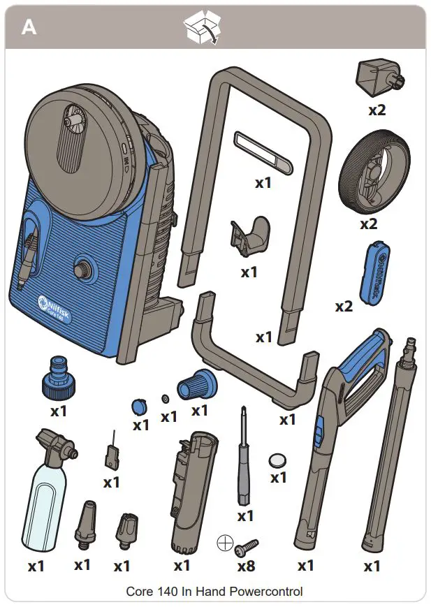 Nilfisk High Pressure Washer Core 140 In Hand Powercontrol - A 1