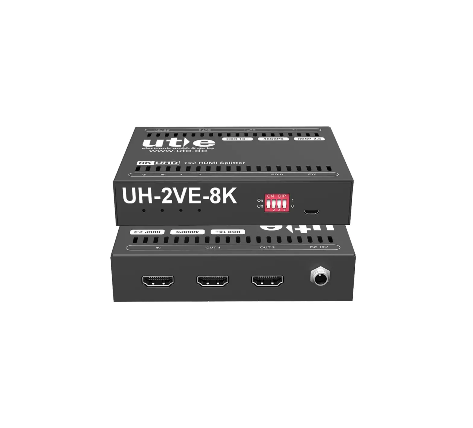 Ute Uh-2ve-8k 8k 1x2 Hdmi 2.1 Splitter User Manual Ute Uh-2ve-8k 8k 1x2 Hdmi 2.1 Splitter User Manual