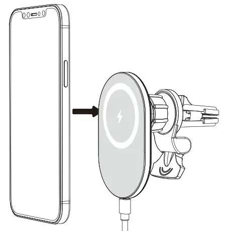 Shenzhen Esorun Technology MAGHOLDS01 Magnetic Wireless Charger- Charging your iPhone