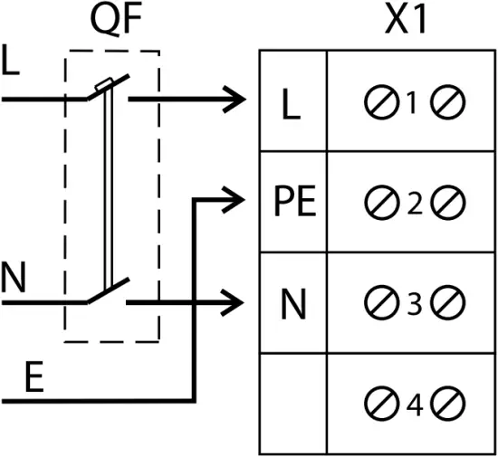 VKMz 200 Q - Fan wiring diagram