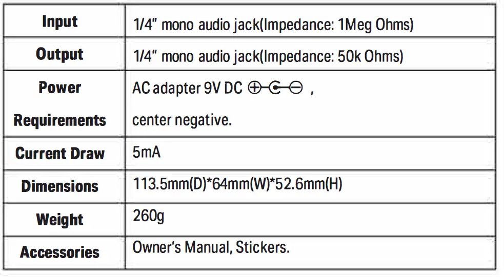 DONNER EC1329 Dumbal Drive Analog Overdrive Pedal 4