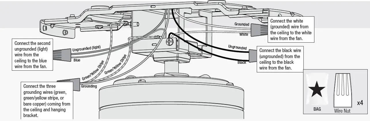 Hunter 51647 Kennewick 52-in Matte Black LED Indoor Flush Mount Ceiling Fan-fig11