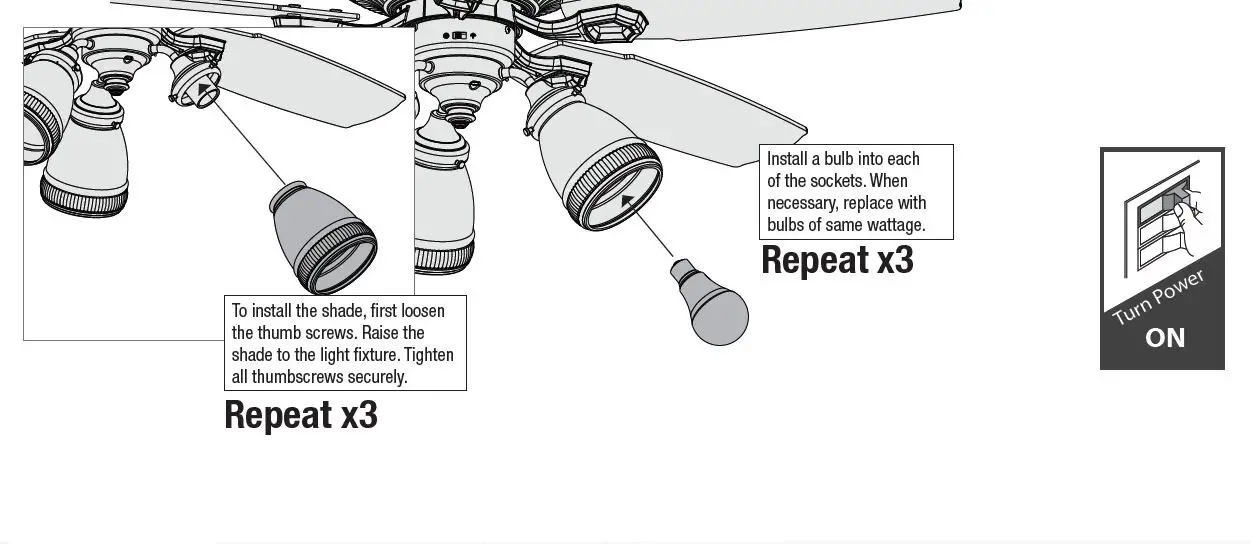 Hunter 51647 Kennewick 52-in Matte Black LED Indoor Flush Mount Ceiling Fan-fig17