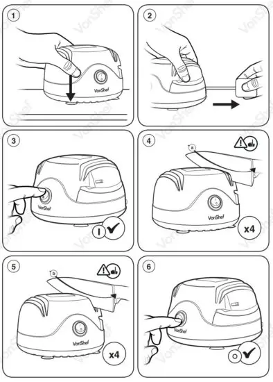 VonShef 2013247 Electric Knife Sharpener - SHARPENING KNIVES