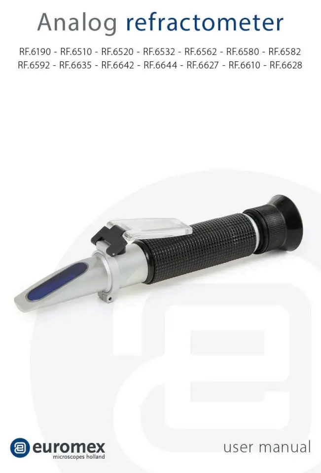 euromex RF.6190 Handheld Analog Refracto Meter User Manual