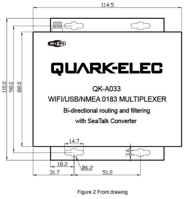 QUARK ELEC QK A033 NMEA 0183 Multiplexer Bi-Directional Routing and FilteringWith SeaTalk Converter -fig2