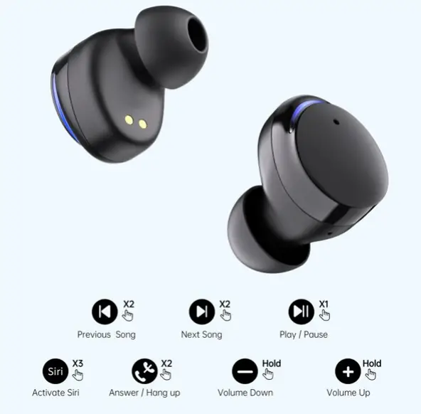 Wireless-Earbuds-Bluetooth-5.0-Headphones-IPX8-Waterproof-High-Fidelity-Stereo-Sound-fig-2