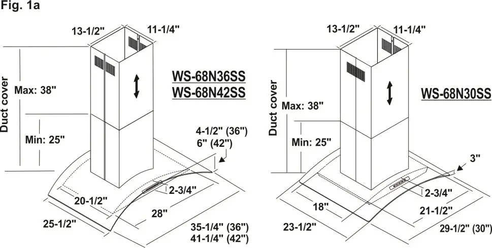 WINDSTERHOOD Windster Hoods - MEASUREMENTS