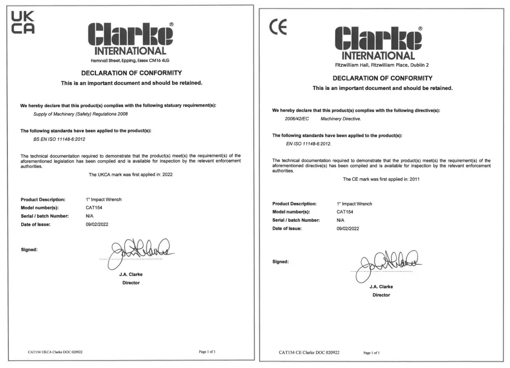 Clarke CAT154 1 Inch Air Impact Wrench - fig 10