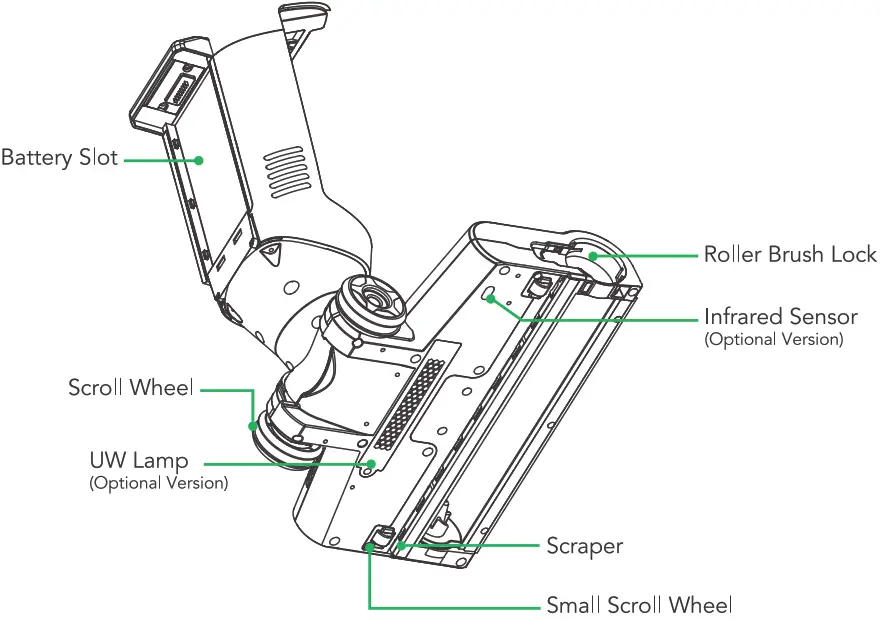 ACEKOOL VU1 Cordless Wet Dry Electric Floor Mops - Brush Base