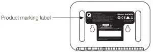 ACOUSTICS Q-Active User Manual Product marking label
