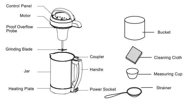 TAYAMA DJ 15SG Soy Milk Maker - Fig 1