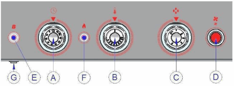 ggm gastro 20707000 6 Burners Gas Stove Static Electric Oven - 20
