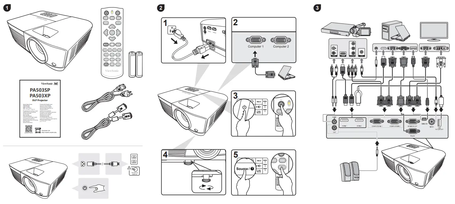 ViewSonic PA503SP Lumens SVGA Business Projector