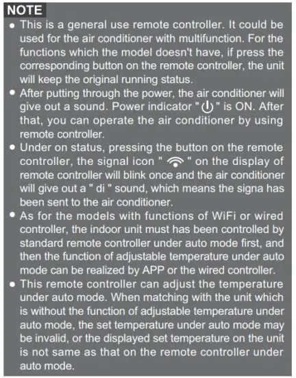 FIG 3 Introduction for buttons on remote controller